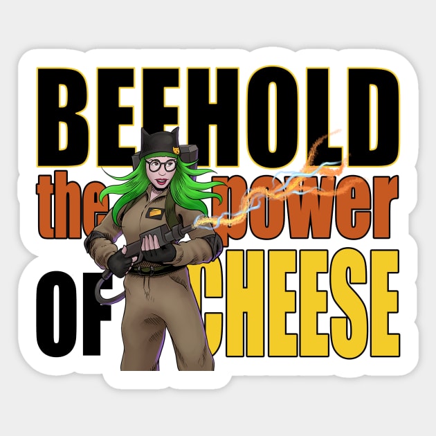 The Power of Cheese Sticker by artbygalen